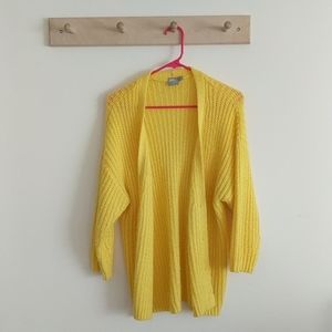 ASOS slouchy yellow knit cardigan